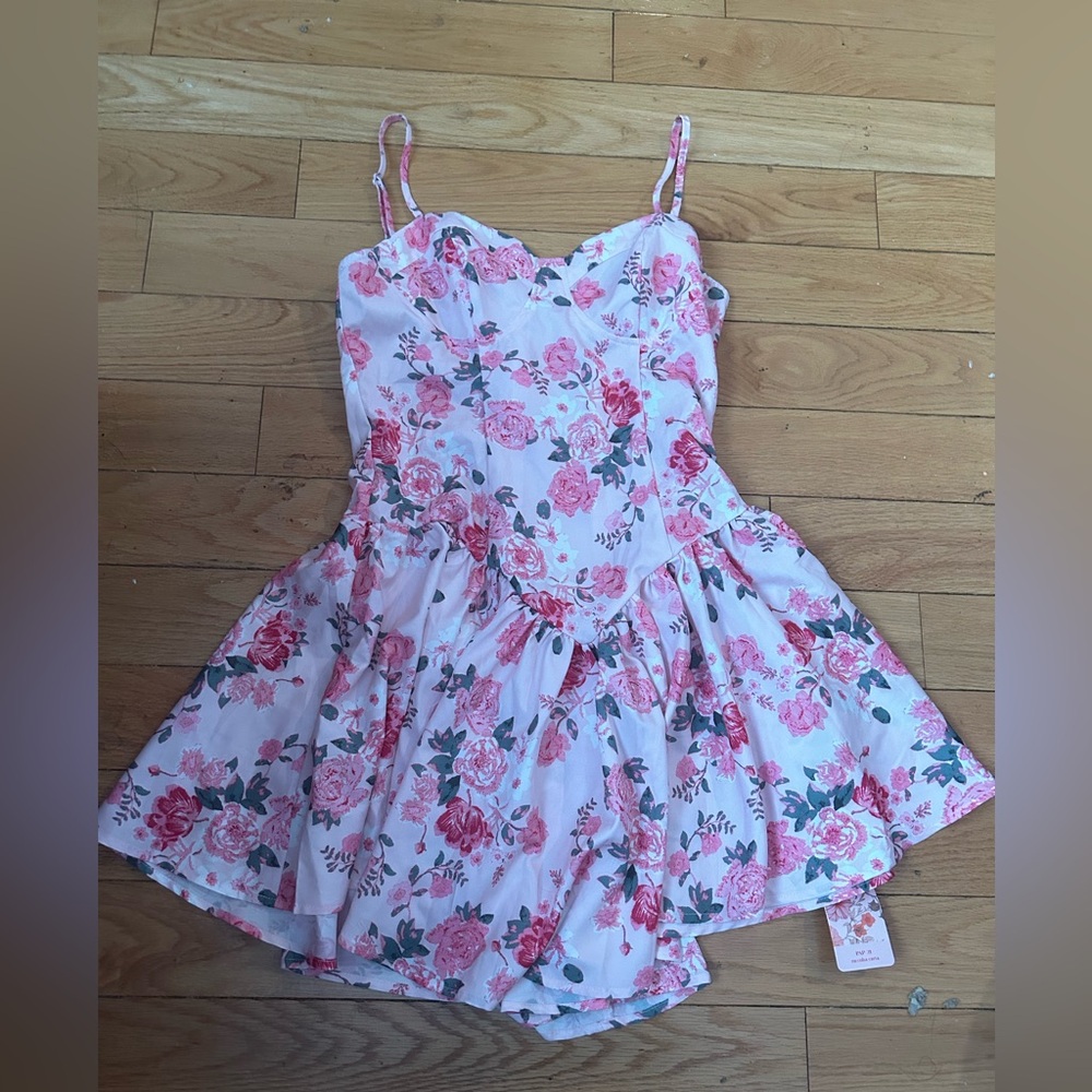 Flower dress pink brand new with tags size medium